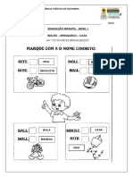 APOSTILA INGLÊS FAVO DE MEL NIVEL I Brinquedo