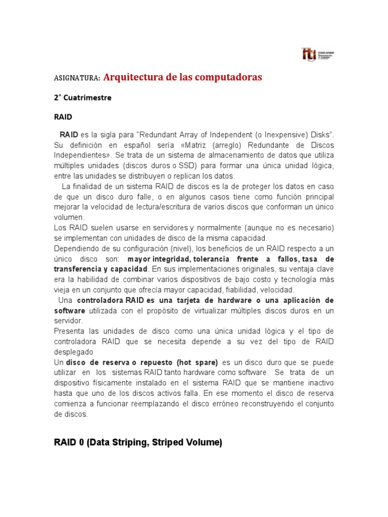 16 - Raid | PDF | Informática | Ingeniería Informática