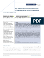 Effect of Collagen Sponge and Flowable Resin Composite On Pain