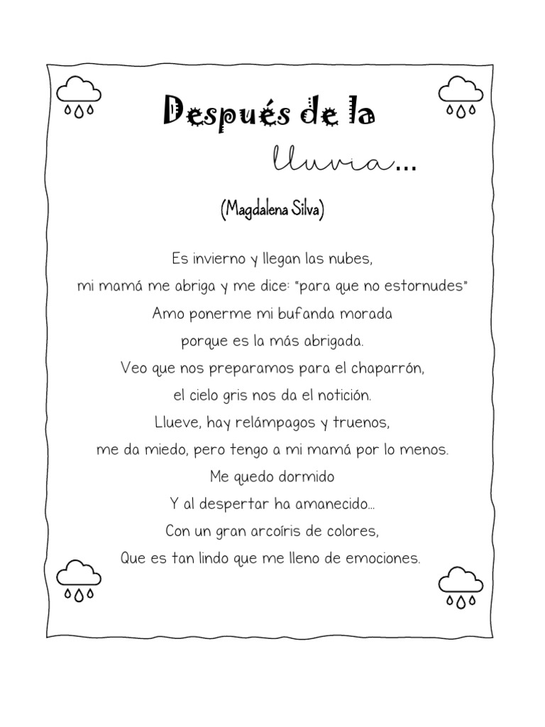 Poesía Después de la Lluvia PDF