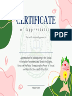 Sexual Orientation Certificate