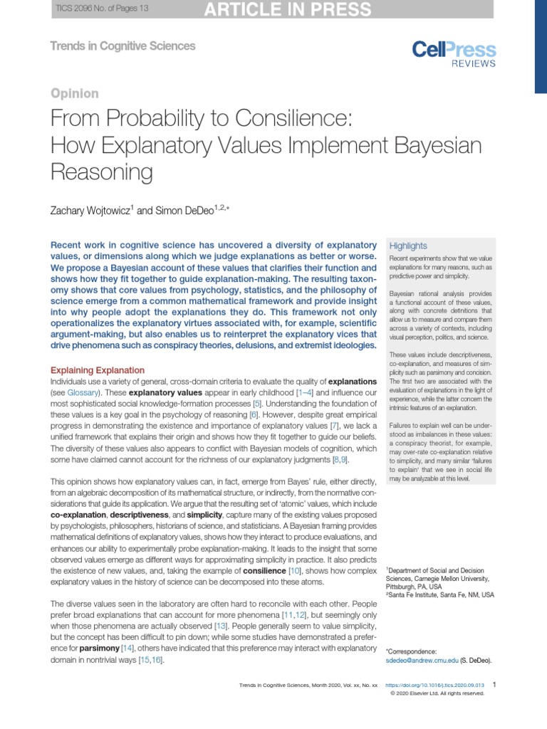 From Probability To Consilience How Explanatory Values Implement