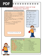 Subject Pronounspresent Simple of To Be Affirmativ Grammar Drills - 14337