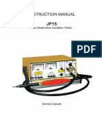 JP15 Non-Destruction Isolation Tester (Instruction and Service Manual)