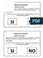 Cedula de Votacion y Actas