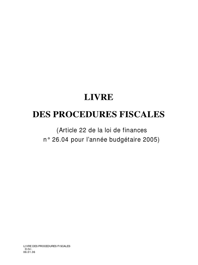 L’Article L 252 A Du Livre Des Procédures Fiscales – EETOYJ