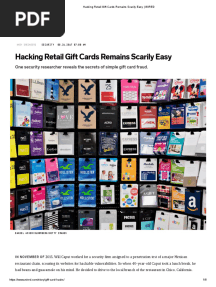 Hacking Retail Gift Cards Remains Scarily Easy - WIRED