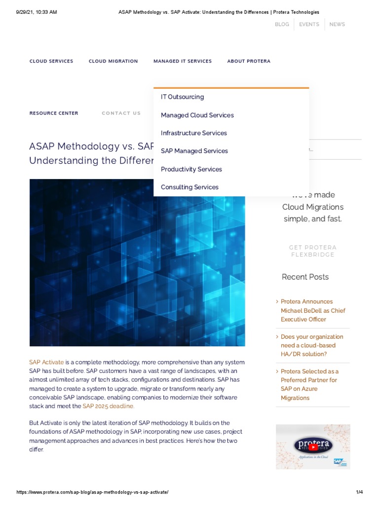 Sap Activate Methodology Vs Asap