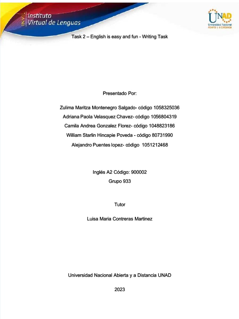 Pdf english is easy and fun writing task group 876 writingtask docx