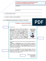 D4 A1 FICHA COM. Leemos Una Historia de Solidaridad y Agradecimiento para Reconocemos El Sustantivo Propio y Común.