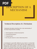 Description of A Mechanism and Process