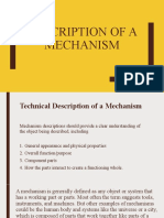 Description of A Mechanism and Process