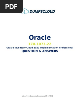 Oracle: Question & Answers | PDF | Inventory | Cost