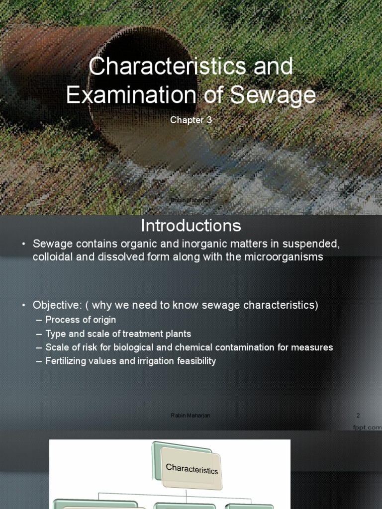 3 Characteristics and Examination of Sewage PDF Sewage Treatment Sewage
