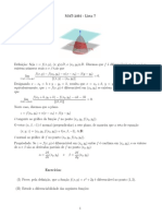 Lista 7 - Sobre Funções Diferenciáveis.