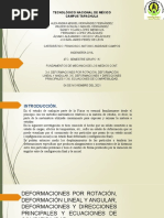 3.4. Deformaciones Por Rotación, Deformación Lineal y Angular, 3.5. Deformaciones y Direcciones Principales y 3.6. Ecuaciones de Compatibilidad.