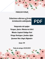 Soluciones Alternas y Formas de Terminación Anticipada Proceso Penal