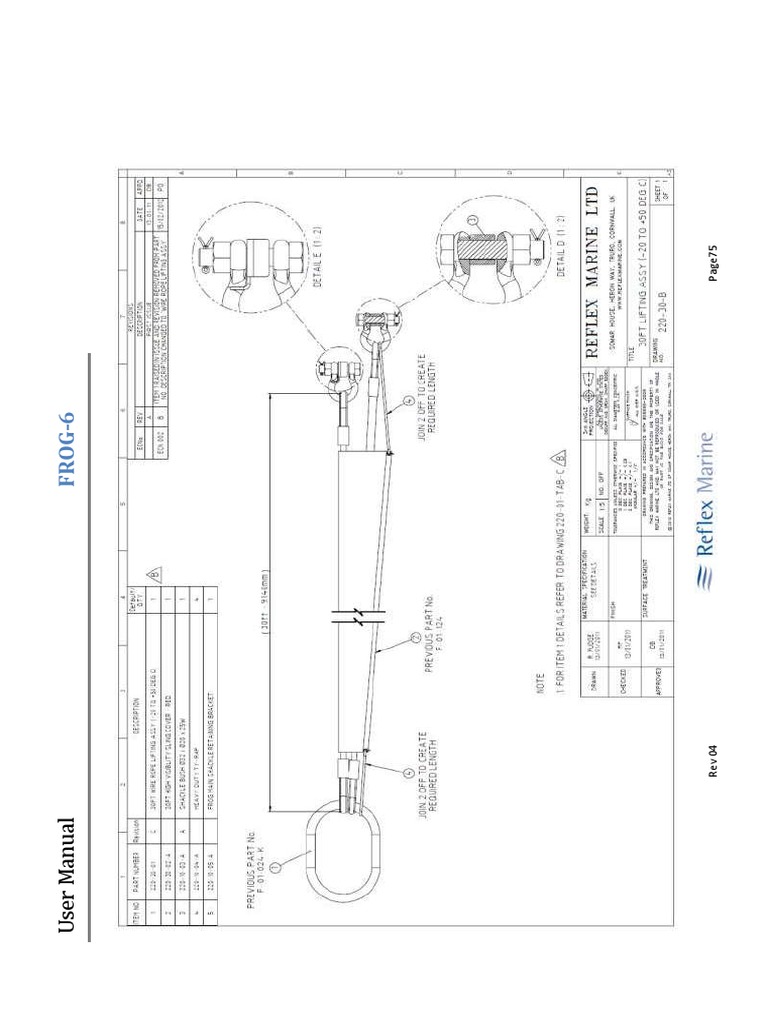 FROG6 User Manual Rev 04 (120522) Lifting Assembly PDF