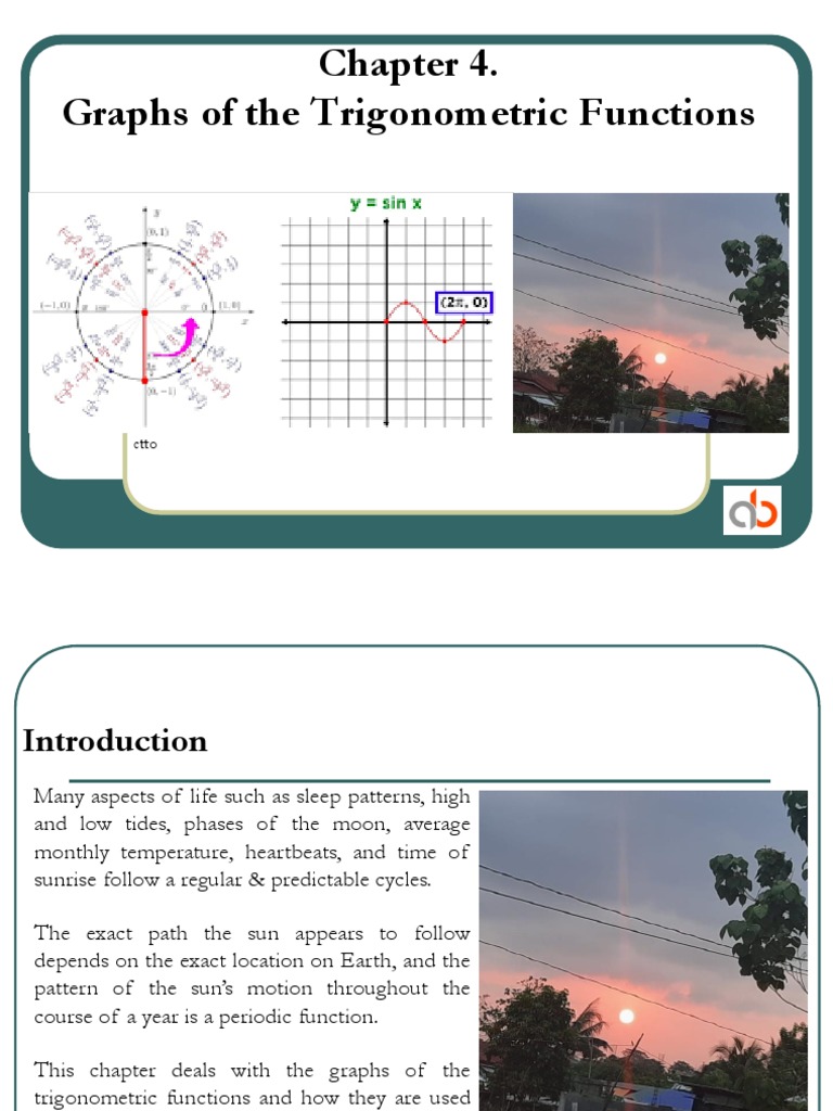 Chapter 4 - Graphs of The Trigonometric Functions - Part 1 | PDF ...