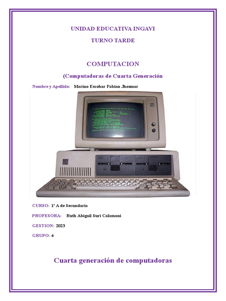 Cuarta Generación de Computadoras | PDF | Microprocesador ...
