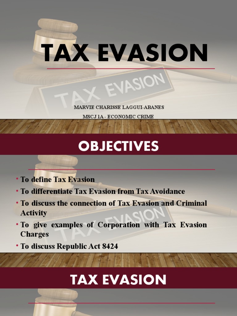 Tax Evasion PDF