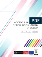 Acceso A La Justicia: de Población Lgbtiq+ en Bolivia