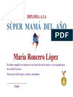 Diploma para Mama Editable