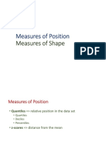 Measures of Position & Shape