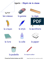 Classroom Objects in French Word Search