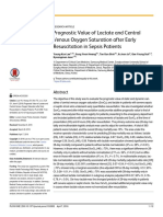 Prognostic Value Lactate