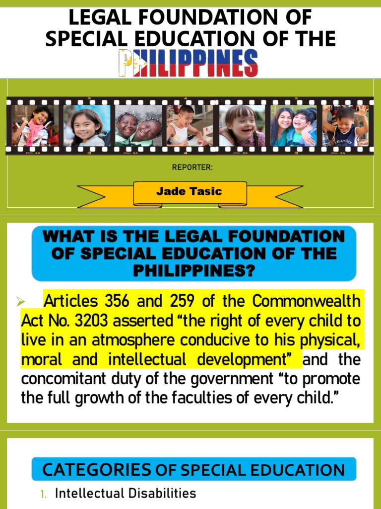 Legal Basis of Special Education in the Philippines | PDF | Disability ...
