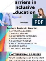 Barriers in Inclusive Education