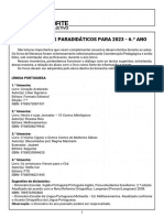 Lista Livros Paradidaticos 6ano