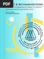Massachusetts Commission On Lesbian, Gay, Bisexual, Transgender, Queer & Questioning Youth Annual Recommendations FY 2024
