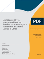 Los Reguladores y La Implementacion de Los Derechos Humanos Al Agua y Al Saneamiento en America Latina y El Caribe