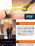 Our Greatest Opportunity