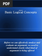 Basic Logical Concepts ST H O 3