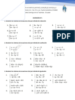 Diversión N°1, Sistema de Ecuaciones 2X2