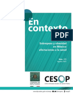 Sobrepeso y Obesidad en México: Afectaciones A La Salud: Agosto 2021