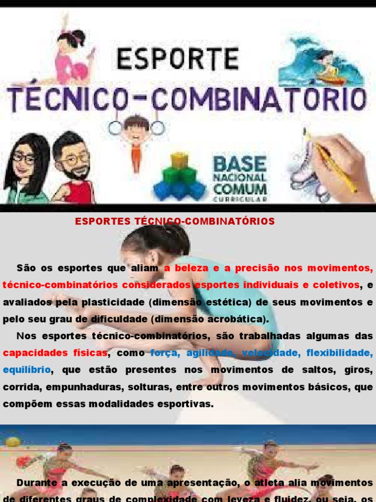 Esporte Técnico Combinatório 7º Ano... Pronto | PDF | Ginástica ...