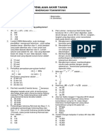 Soal Pat Matematika Kelas 9 - Kamimadrasah