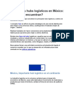 Principales Hubs Logísticos en México