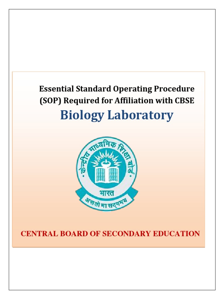 Biology Lab SOP | Download Free PDF | Science | Learning