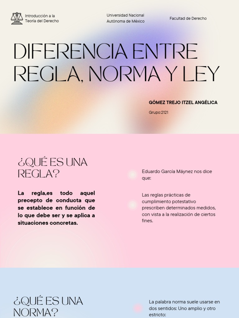 Diferencias entre regla, norma y ley | PDF | Estatuto | Interacciones ...
