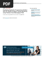 Developing Application Programming Interface (API) For Student Academic Activity Monitoring Using Firebase Cloud Messaging (FCM)