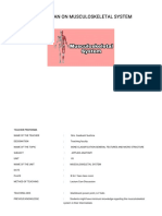 Lesson Plan On Skeletal System 1-1