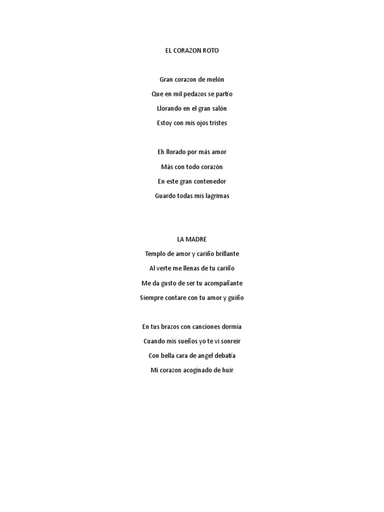 El Corazon Roto Poema | PDF, image size:768x1024