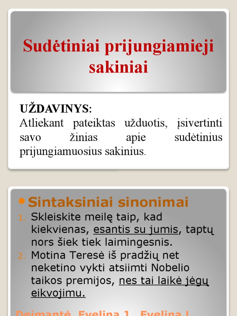 Lithuanian Language Passive Sentences and Sintax Synonnyms | PDF