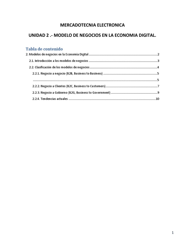 Modelos de Negocios en la Economía Digital | PDF | Comercio electrónico ...