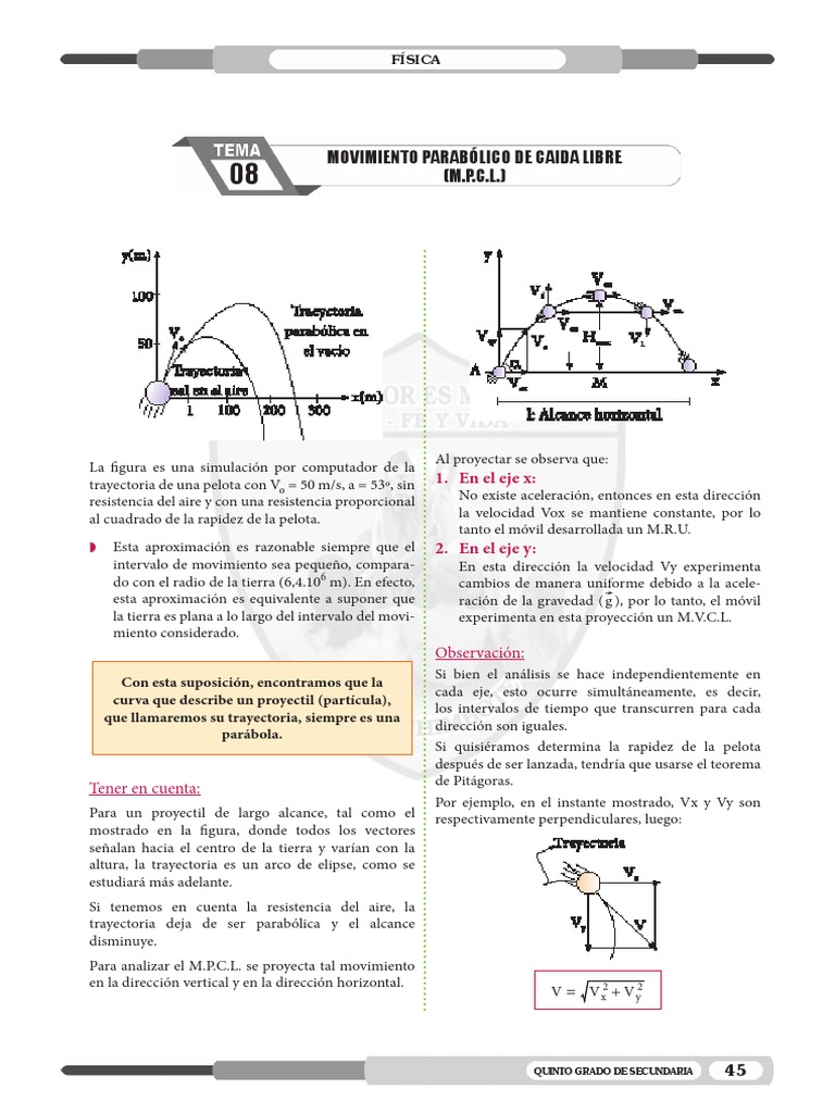 Tema 08 (MPCL) | PDF | Velocidad | Movimiento (física)